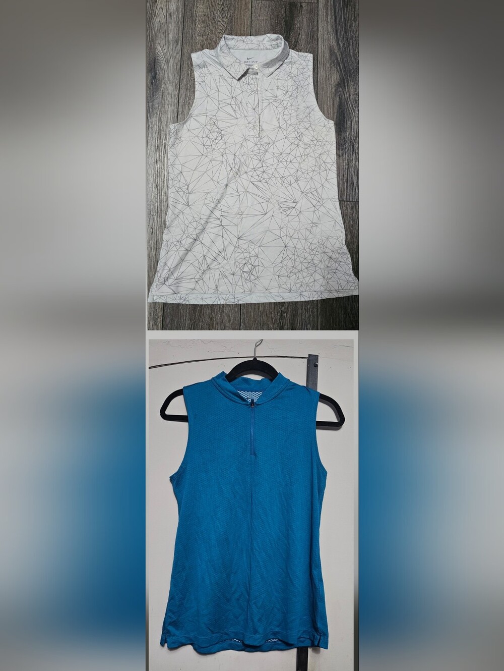2 Nike Women's Dri-Fit Golf Sleeveless Polo Shirts